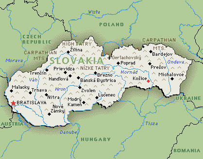 slovaquie carte